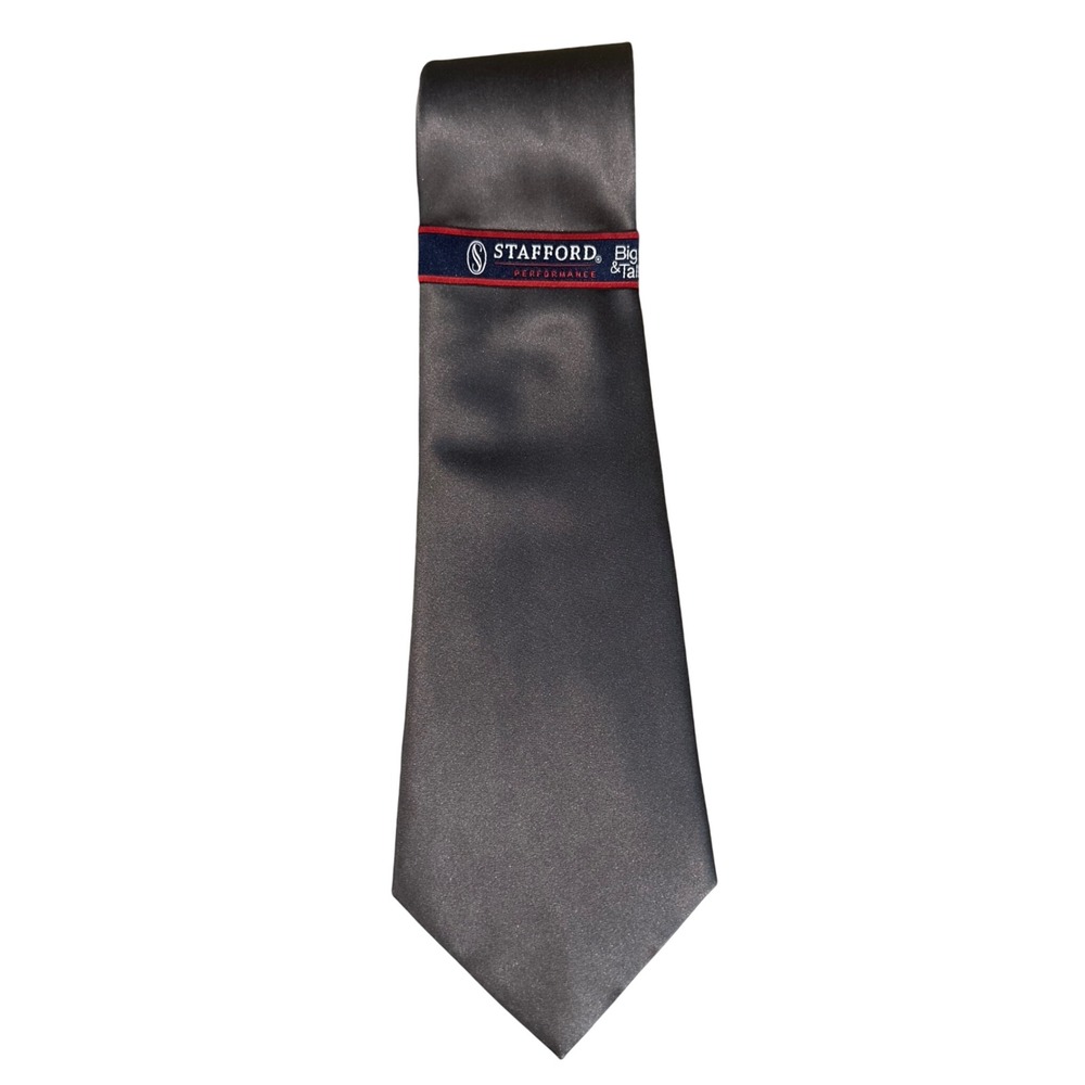 Stafford‎ Performance Men's Tie Char Satin Stain Resistant Silk Necktie